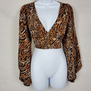 Leopard print crop top